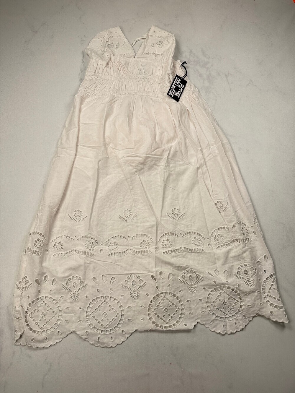 Future Collective Maxi Dress White Modern Classic Standout Style - Womens L